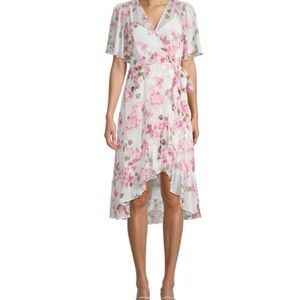 Calvin Klein Floral Faux Wrap Dress